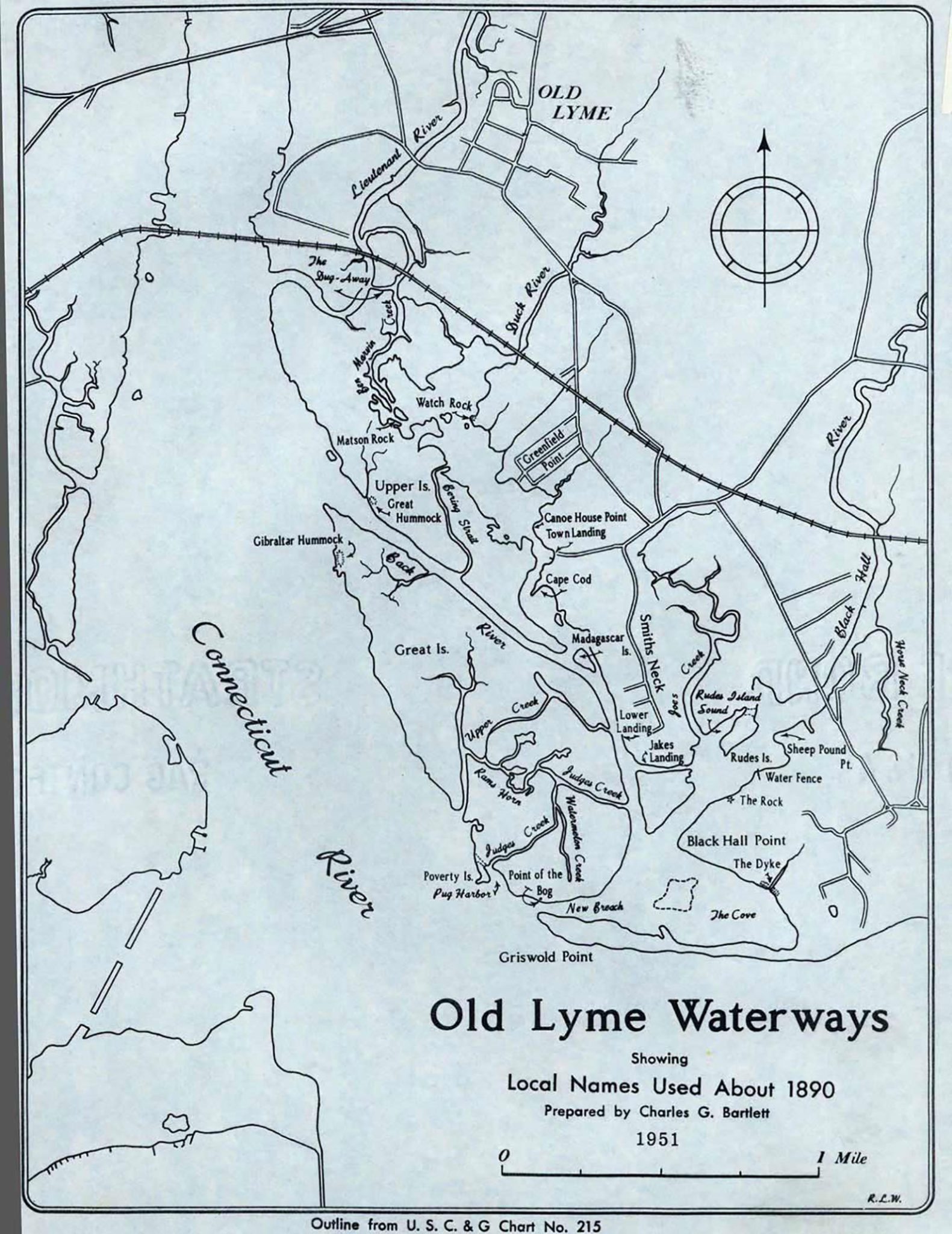 Documents: Map of Old Lyme Waterways