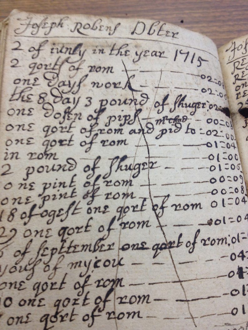 Peck-account-book-1715