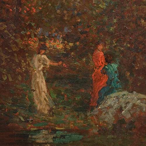 Three Young Women in a Wood