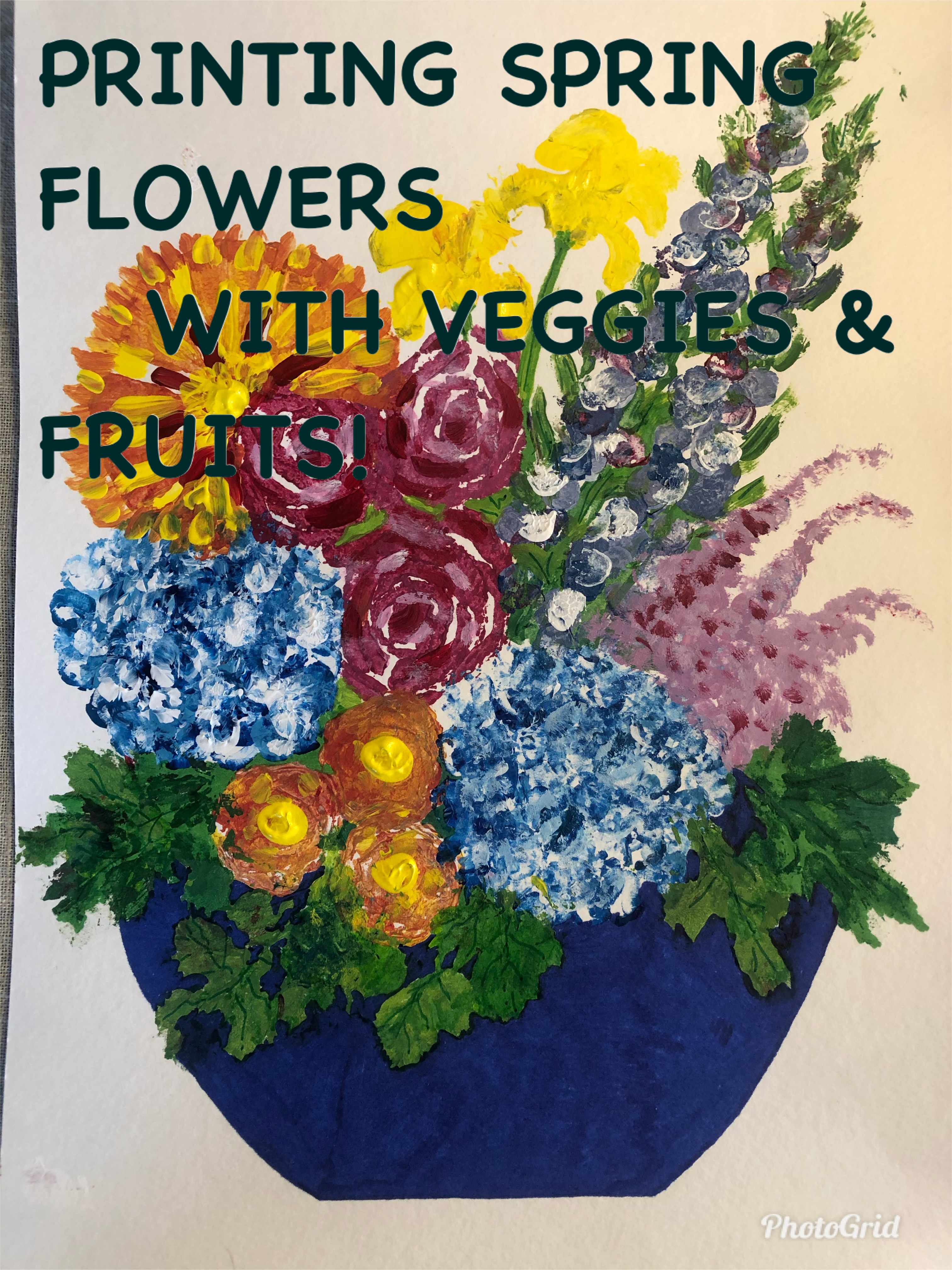 Flowers with Veggies and Fruit