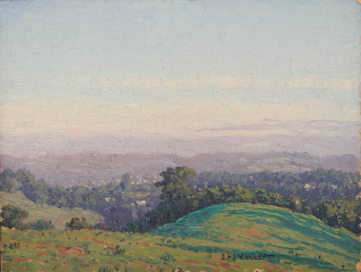 Untitled [View overlooking farmland]