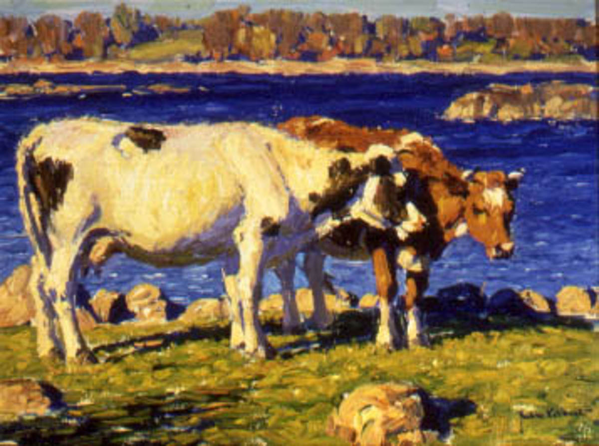 Holsteins and Guernseys by Water