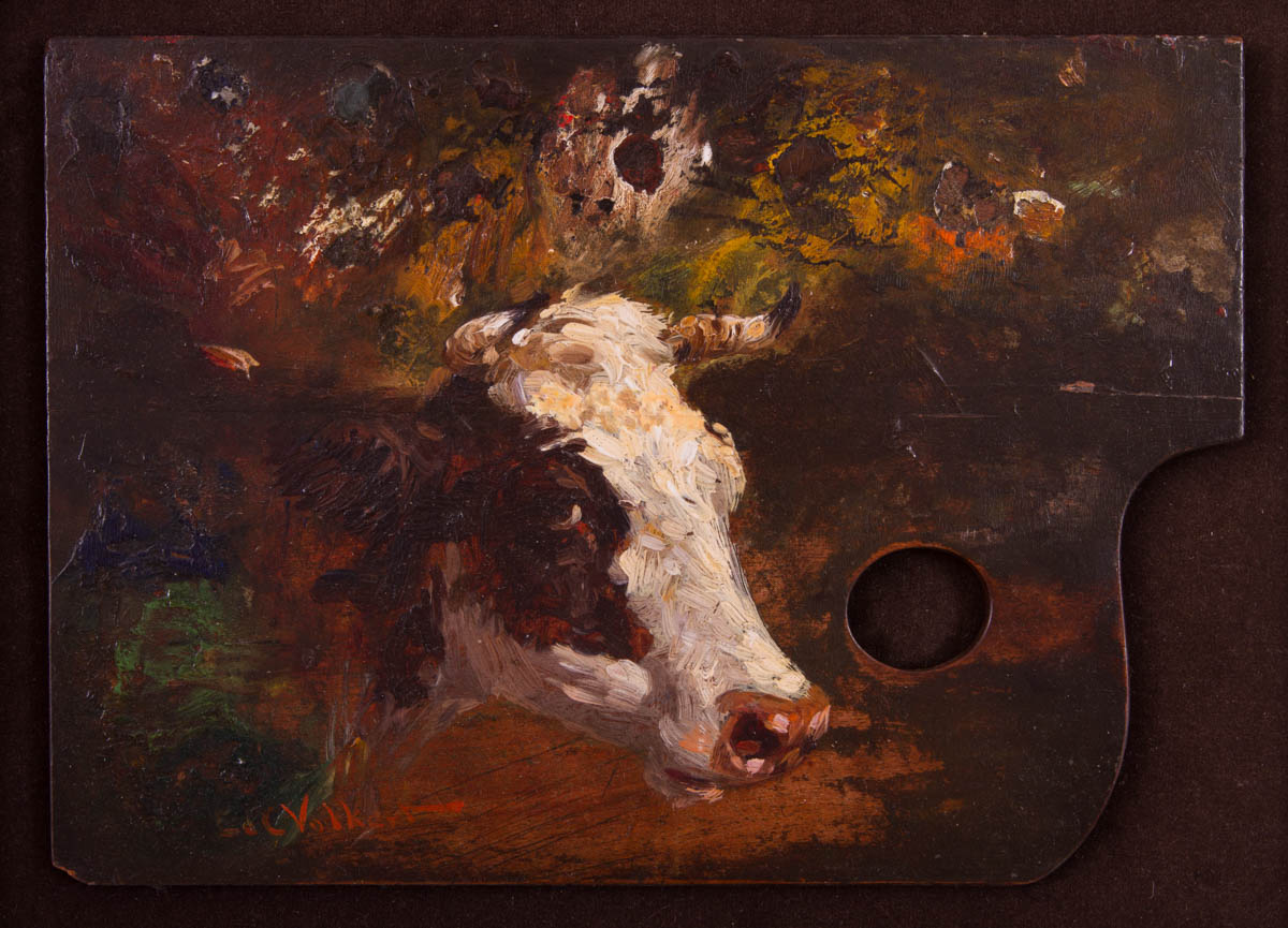 Untitled [Cow’s head on painter’s palette]