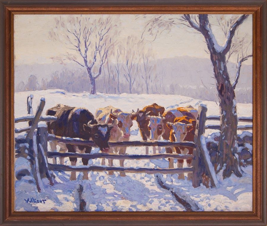 Snow Scene [Cows at Barway]